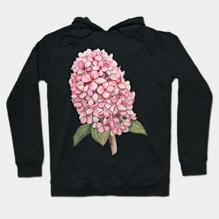 Watercolor Pink Hydrangea Hoodie